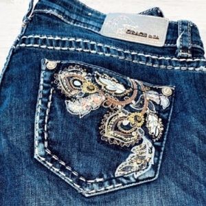 Grace In L.A. Embellished Skinny Jeans